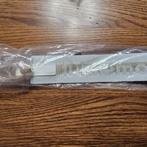 Lululemon Athletica White and Gold Keychain